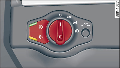 Tablero de instrumentos: Conmutador de las luces